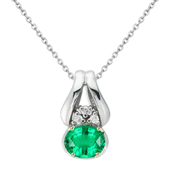 Fine Emerald Gemstone Pendant – GIA-Certified 1.50 ct 14 Karat