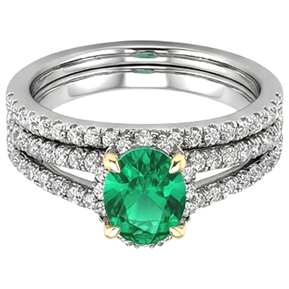 Timeless Emerald Precious Stone Ring 2.50 ct – side view