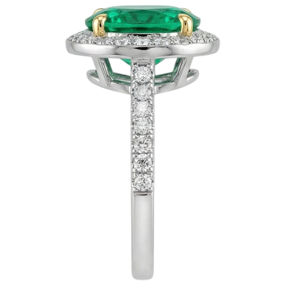 Elegant Gemstone Ring 3.50 ct – profile view