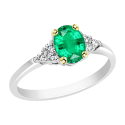 Emerald Precious Stone Ring – GIA-Certified 2 ct 14 Karat Two