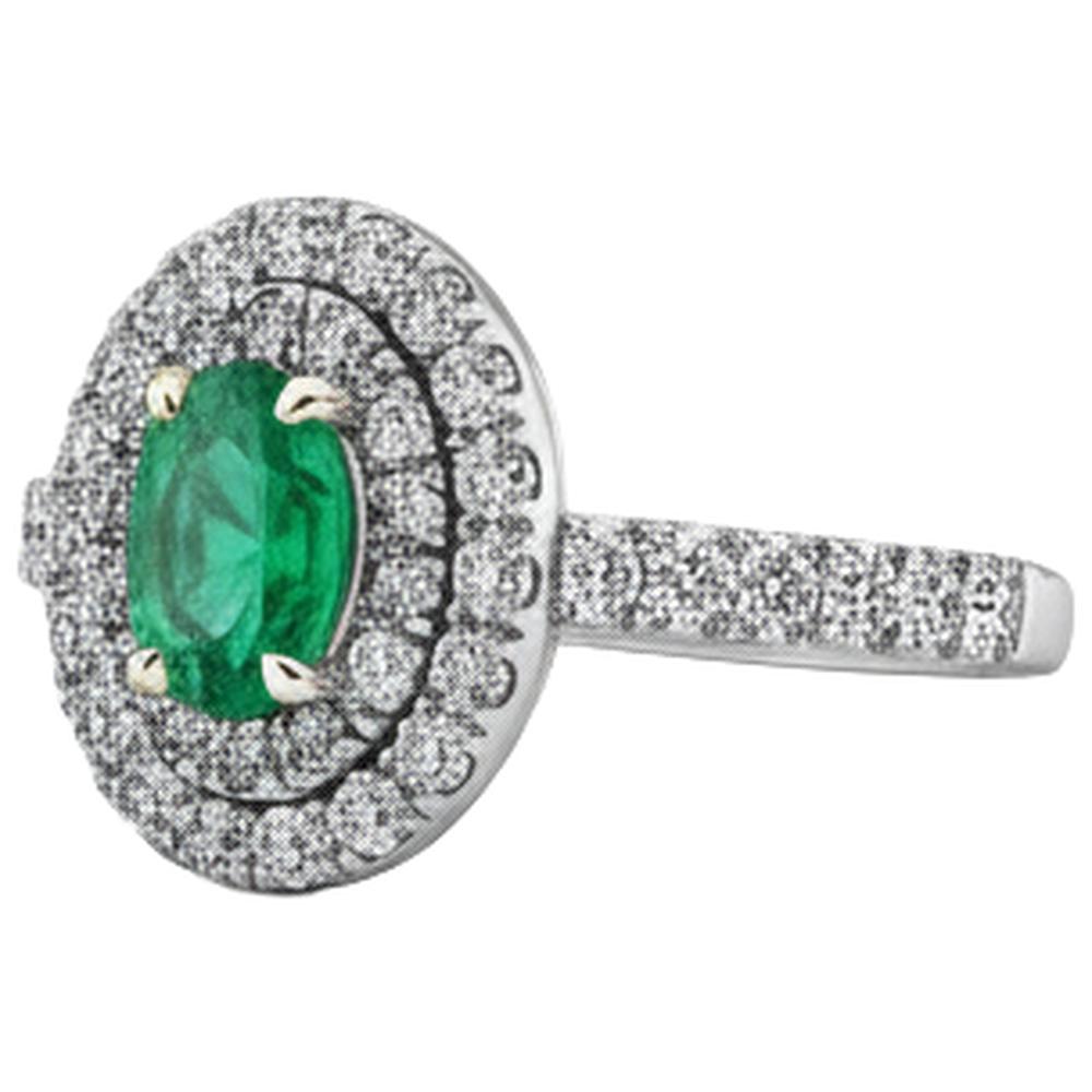 Sophisticated Gemstone Ring 2 ct – angle view
