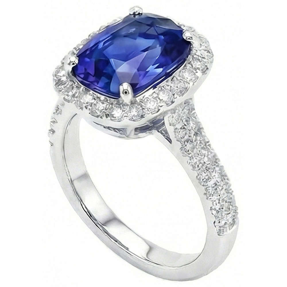 natural round sapphire 9ct ring profile view