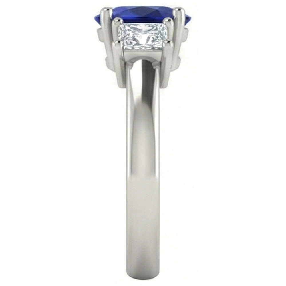 natural princess sapphire 2.25ct ring top view