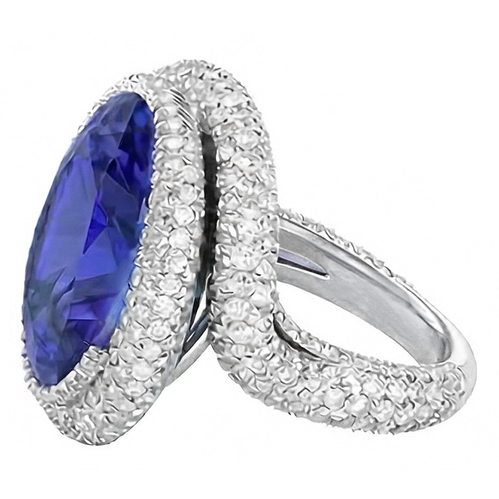Oval Sapphire Gold Cocktail Ring