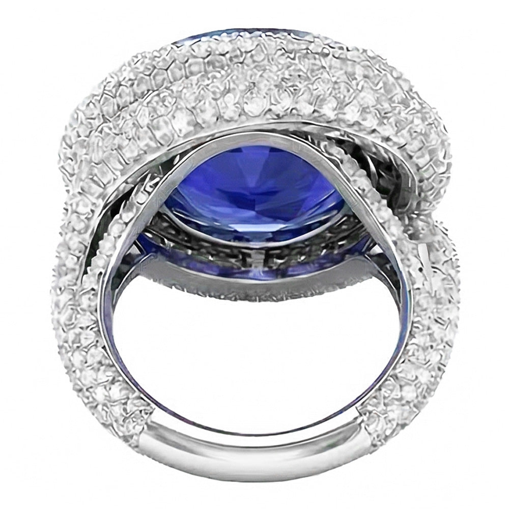 Oval Sapphire Gold Cocktail Ring