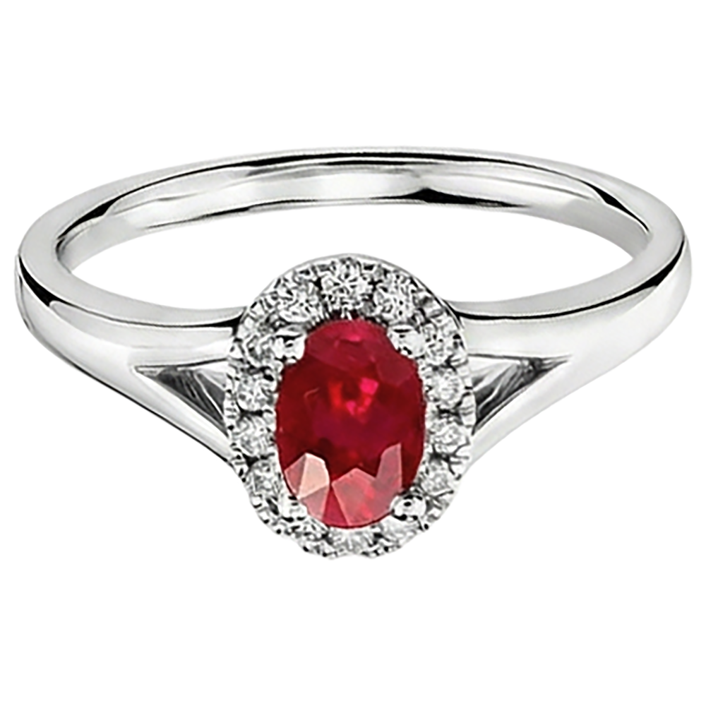 natural round ruby 1.20ct ring side angle