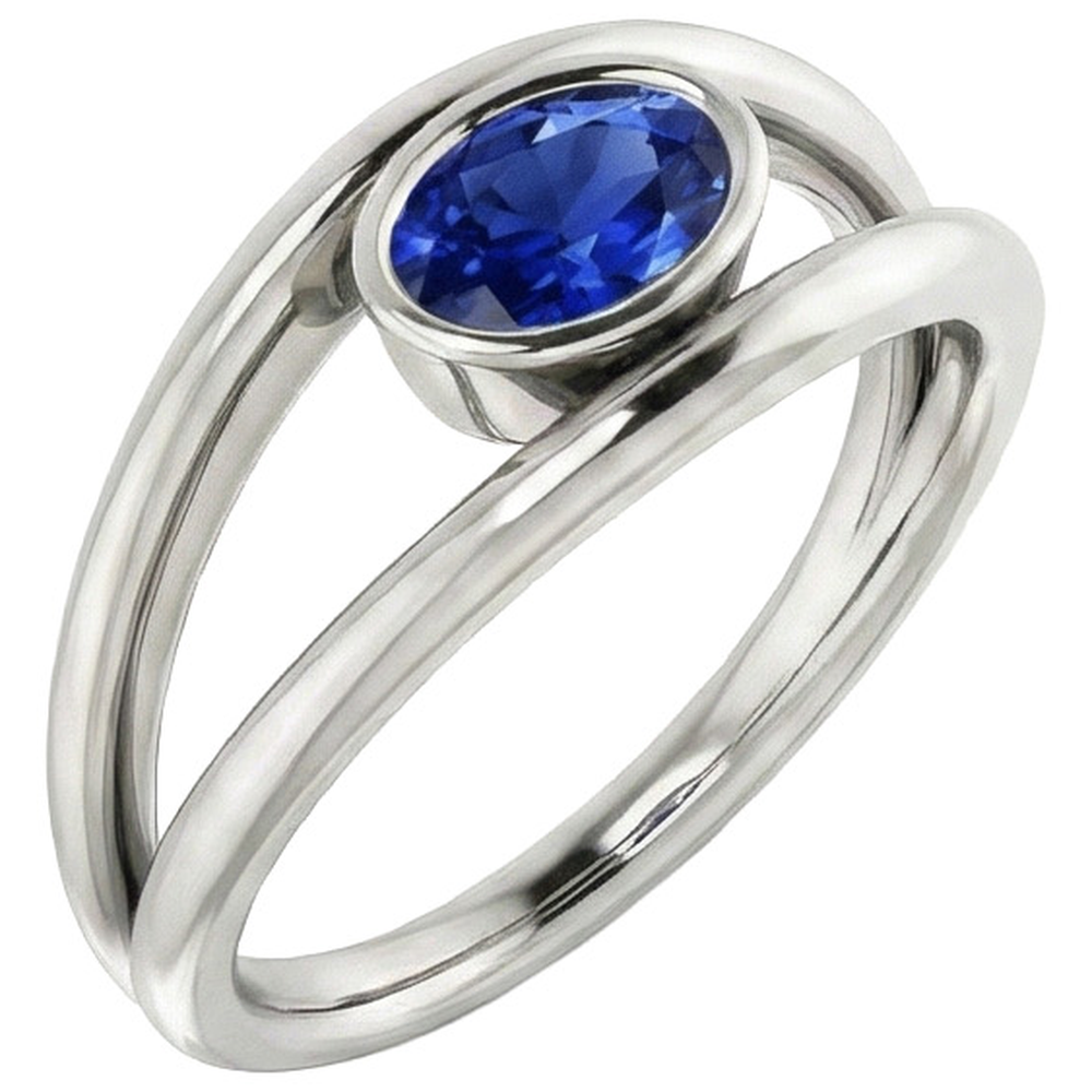 natural oval sapphire 2ct watch close up detail