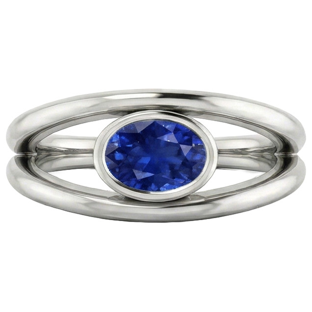 natural oval sapphire 2ct watch side angle