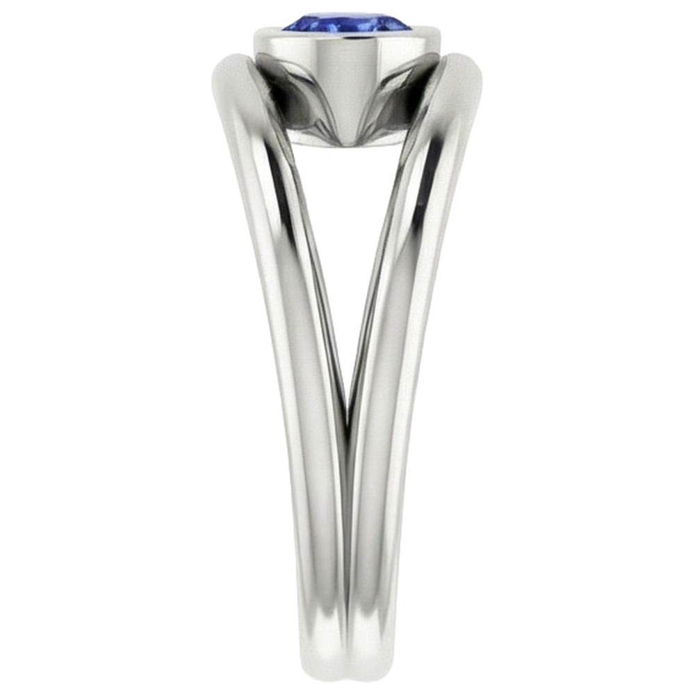 natural oval sapphire 2ct watch profile view