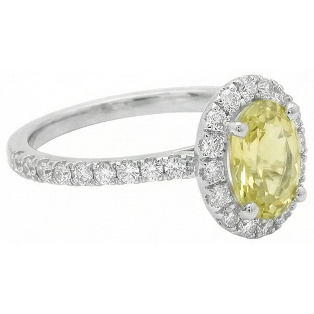 natural round sapphire 5ct ring top view