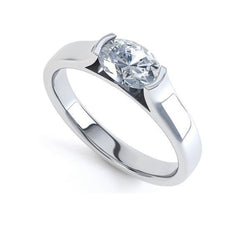 Oval 1.50 Carat Natural Earth Mined Diamond Engagement Solitaire Ring White Gold 14K