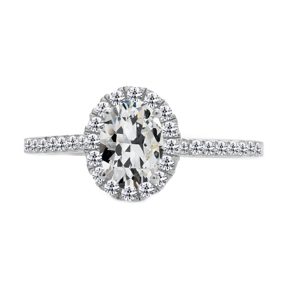 Timeless Diamond Halo Engagement Ring 3 ct – main view