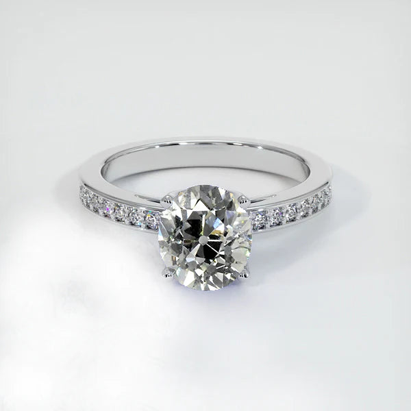 Oval Anniversary Old Miner Real Diamond Ring Channel Set 3.25 Carats