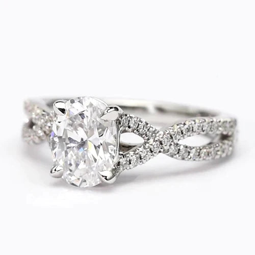 Cut Real Diamond Engagement Ring