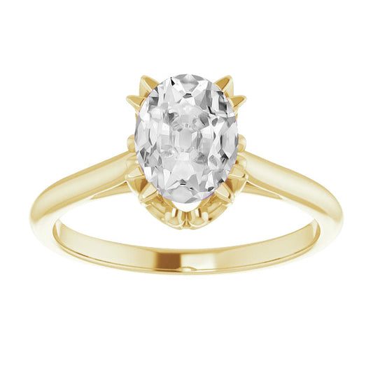 Brilliant Diamond Solitaire Ring 4-ct 14K Yellow Gold – main view