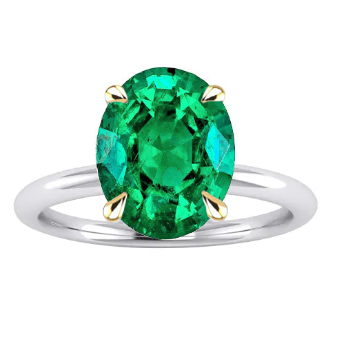Genuine Fine Emerald Colored Stone Ring – main view