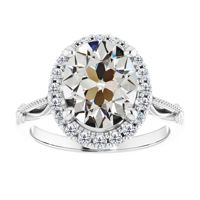 Genuine Brilliant Diamond Halo Setting Ring – main view