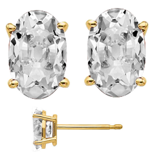Stud Earrings 14K Yellow Gold with Brilliant Diamond – main view