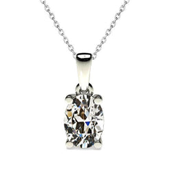 Earth-Mined Old Mine Cut Fine Diamond Pendant – 2 ct in 14K
