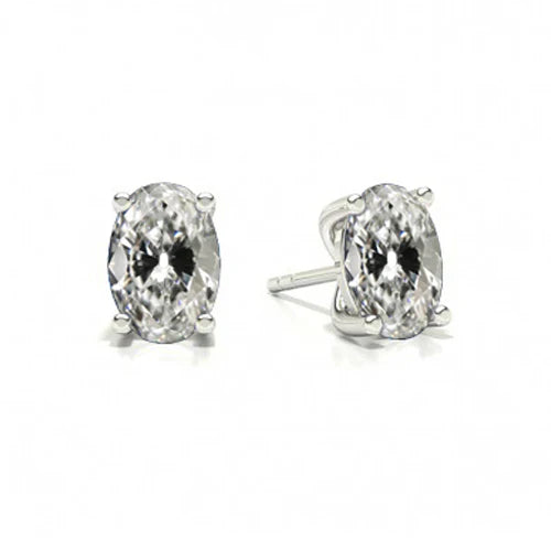 Brilliant Diamond Drop Earrings 3-ct 14K White Gold – main view