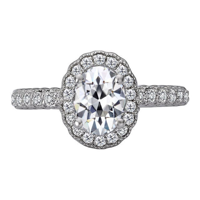 Handmade Fine Diamond Halo Ring 4 ct – main view