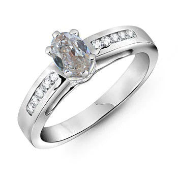 Oval Old Miner Real Diamond Engagement Ring 1.50 Carats Women’s Jewelry