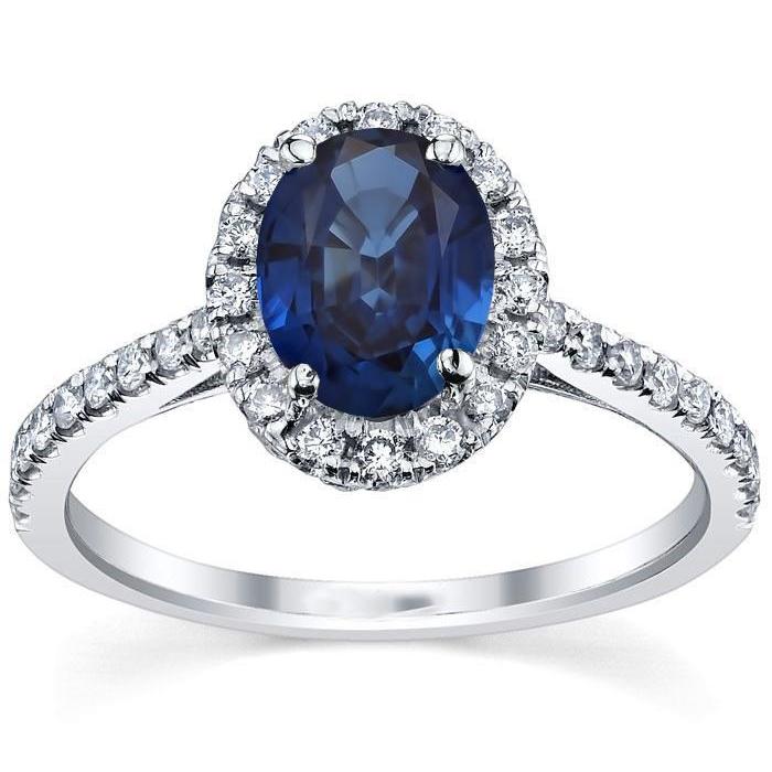 Oval Sapphire Engagement Ring For Women
