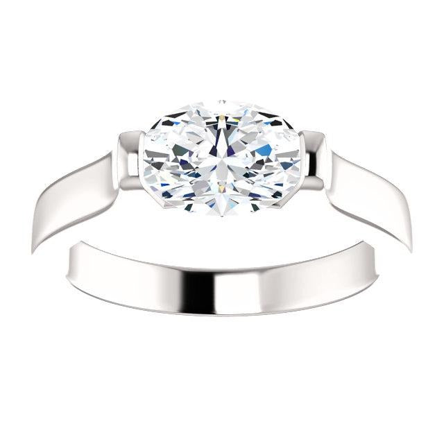 Oval Solitaire Real Diamond Engagement Ring 4 Carats White Gold - Solitaire Ring-harrychadent.ca