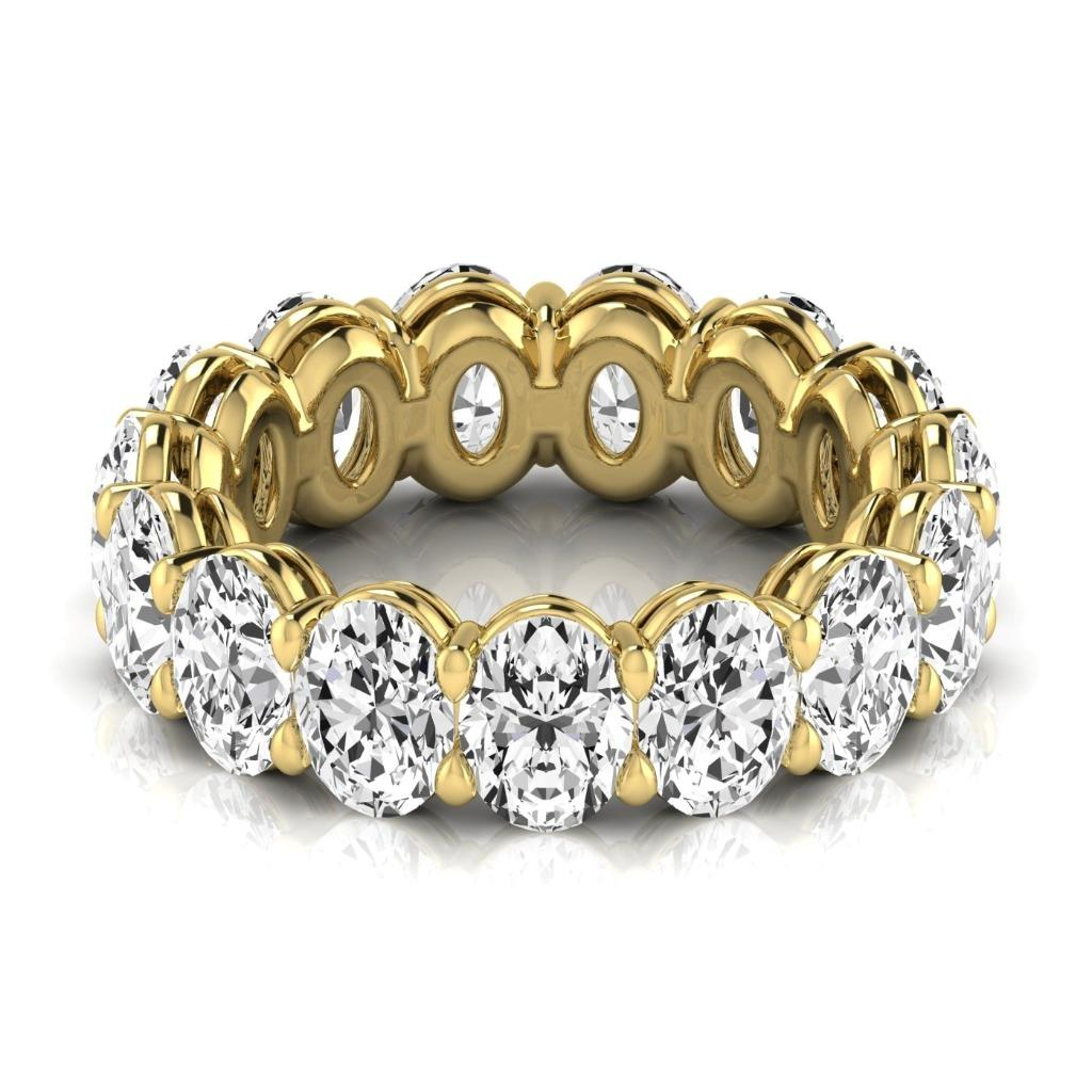 Diamond Eternity Band 7.5-ct 14K Yellow Gold – front view