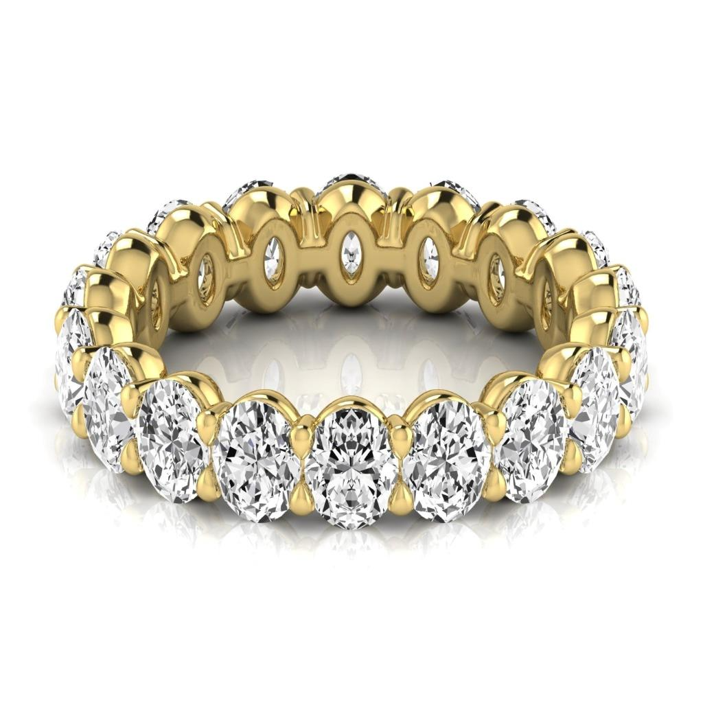 Eternity Band 14 Karat Yellow Gold with Diamond – front view