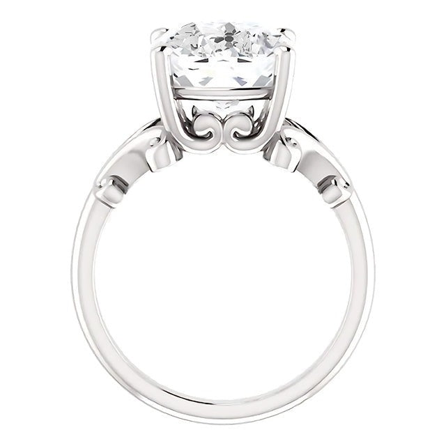Real Fine Diamond Solitaire Ring – side view