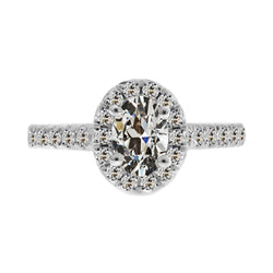 Luxury Brilliant Diamond Halo Ring – 2.50 ct 14K White Gold