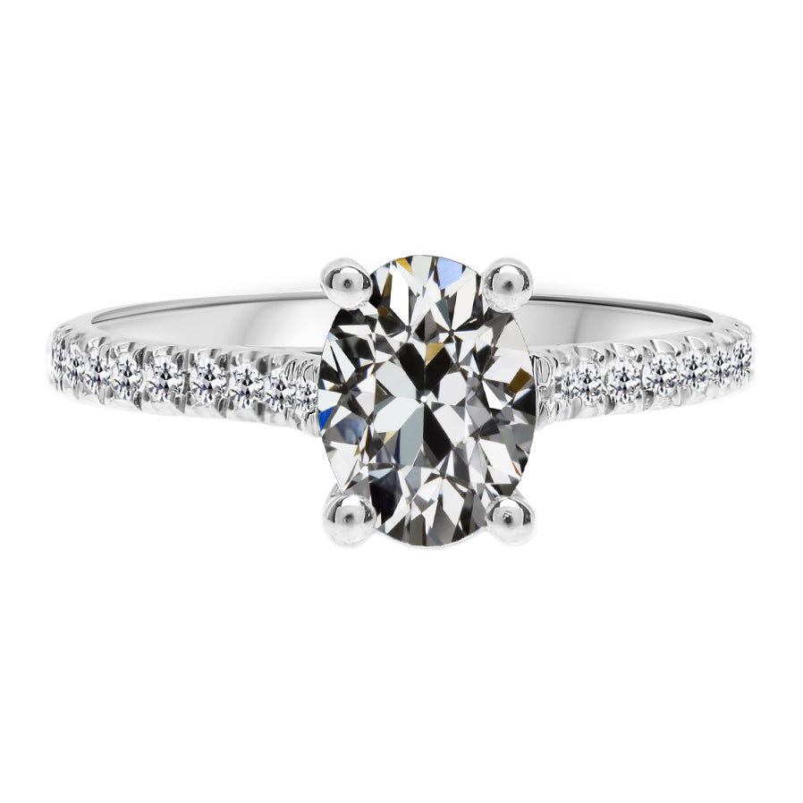 Dazzling Fine Diamond Solitaire with Side Stones 4.50 ct – main view