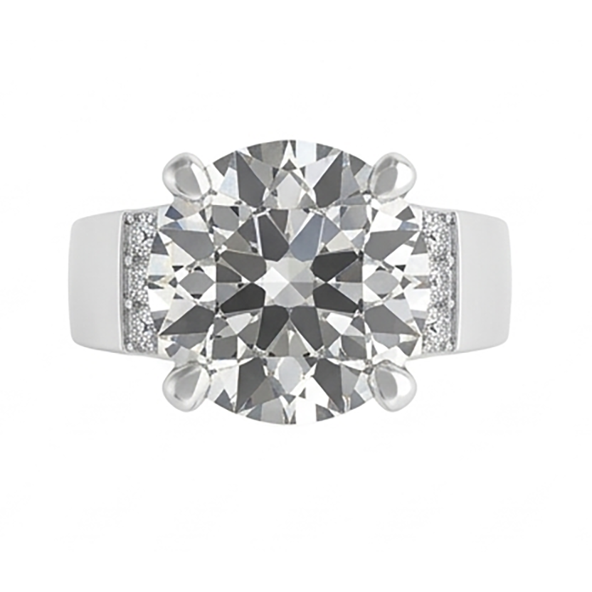 Pavé Diamond Mens Ring 2 ct – 10K White Gold