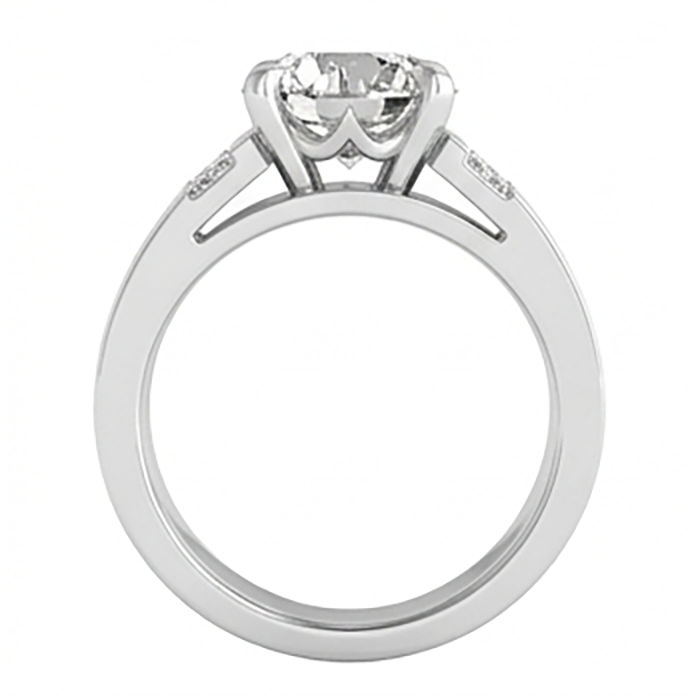 Pavé Diamond Mens Ring 2 ct – 10K White Gold