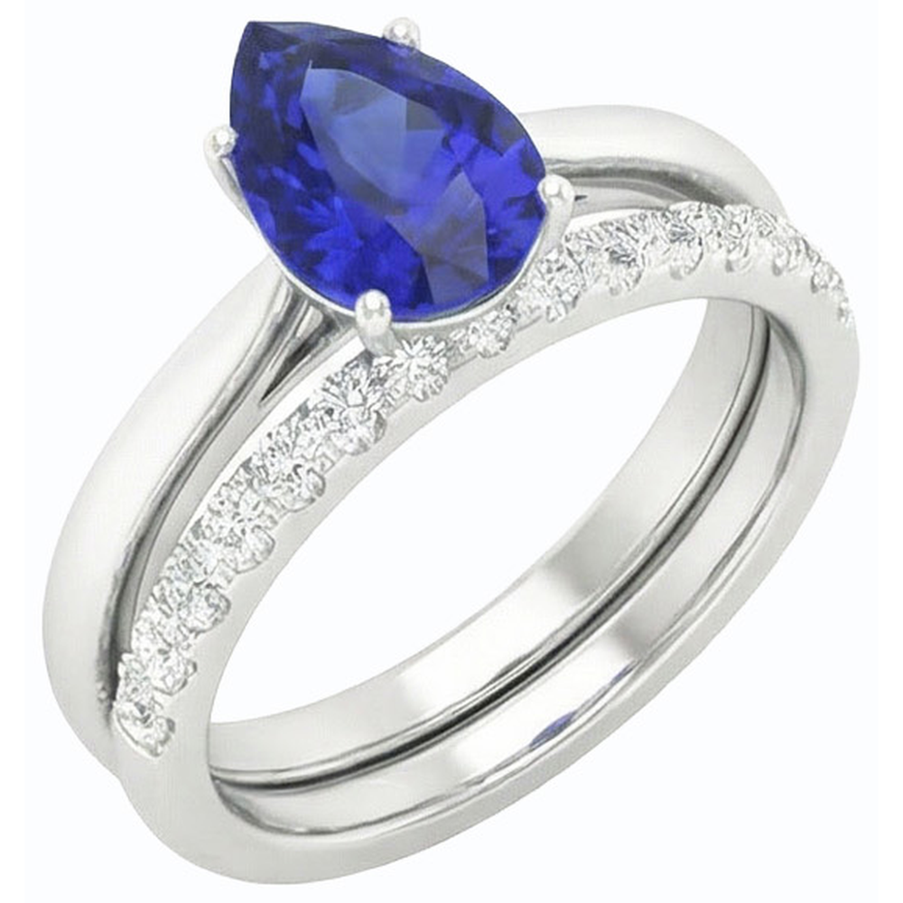 natural round sapphire 4.50ct ring close up detail