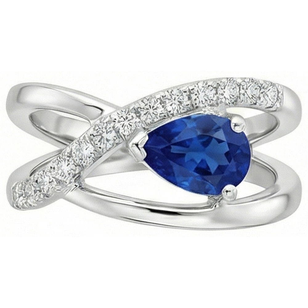 natural round sapphire 2.65ct ring side angle