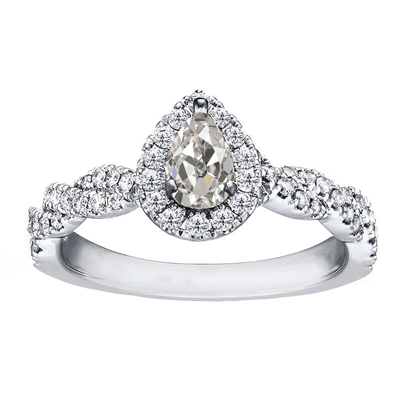 Refined Brilliant Diamond Halo Setting Ring 1.50 ct – main view