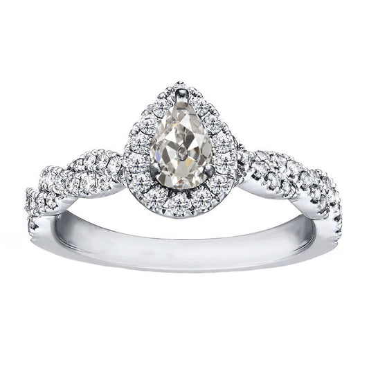 Refined Brilliant Diamond Halo Setting Ring 1.50 ct – main view
