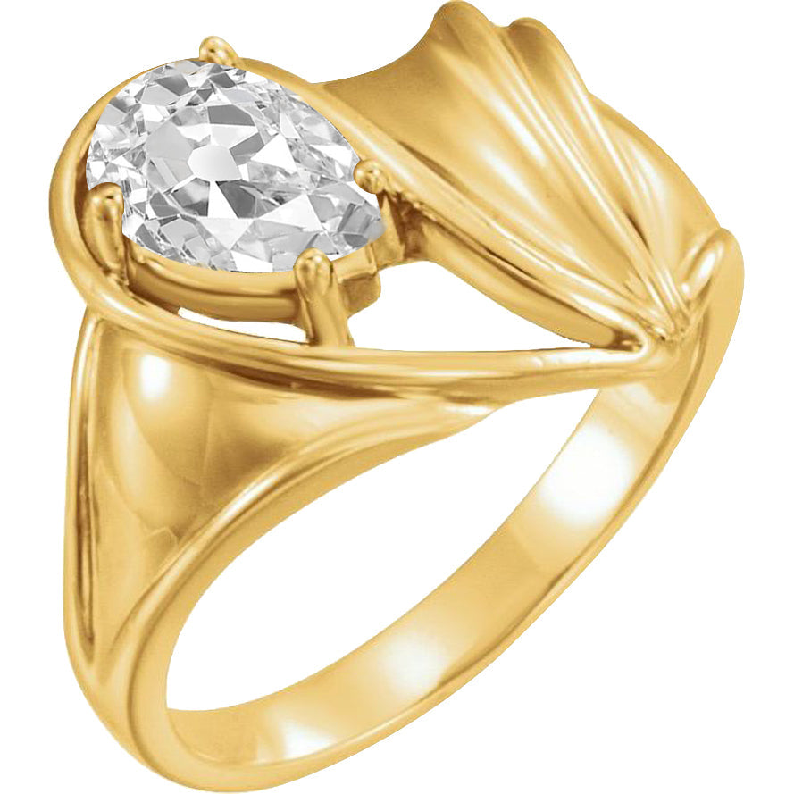 Handcrafted Solitaire Engagement Ring 3 ct – main view