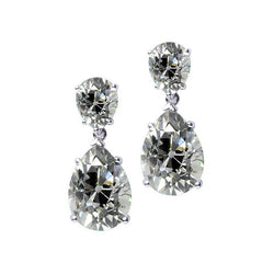 Handcrafted Fine Diamond Drop Earrings 2 ct by HarryChadEnt