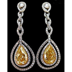 Brilliant Fine Diamond Earrings 2 ct – 14 Karat Two Tone Gold |