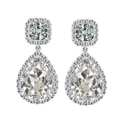 Brilliant Earrings with Old Mine Cut Brilliant Diamond – 1.50 ct