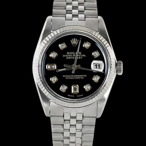 Fluted Bezel Dial Rolex Men Watch