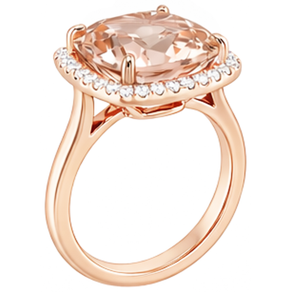 natural round morganite 22.50ct ring top view