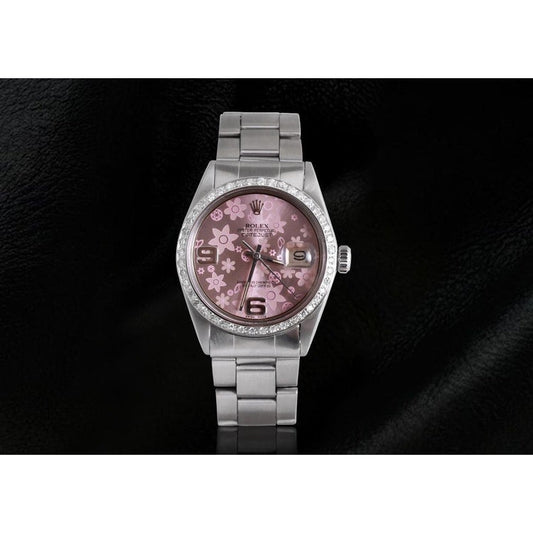 Pink Flower Dial Diamond