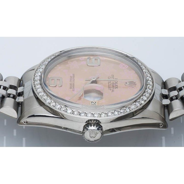 Diamond Rolex Date Just QUICK SET