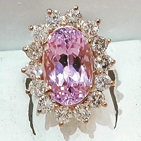 Pink Kunzite Designer Cocktail Ring