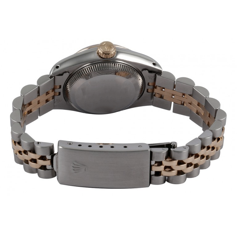 Pink Gold Jubilee Bracelet White Stick watch Rolex Date Just