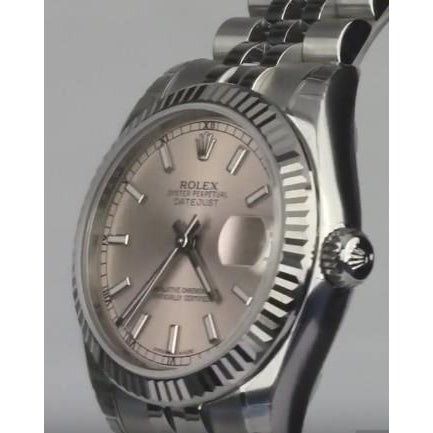 Pinkstick Dial Rolex Datejust 31 Mm Watch Jubilee Bracelet Midsize